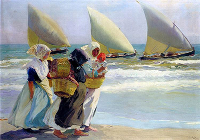 Three Sails Joaquin Sorolla